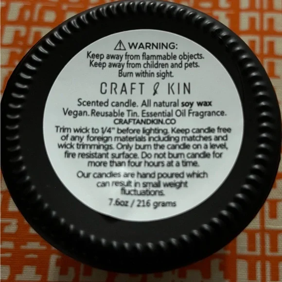Craft & Kin Black Candle - Picture 2 of 3
